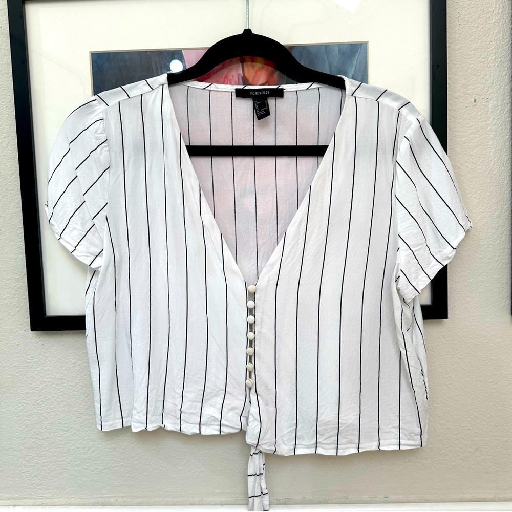 COPY - Forever 21 button up Crop Top